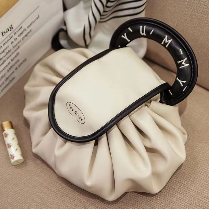 Free shipping large barrel makeup bag travel cosmestic bag f