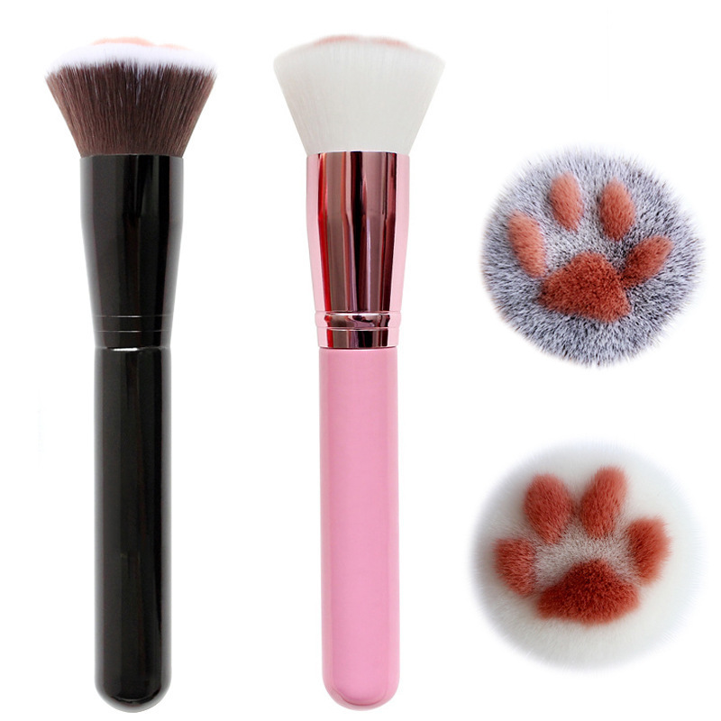 Free shipping 2pcs cat paw foundation makeup brush professio